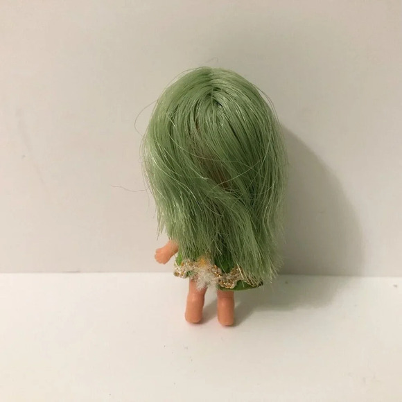 Vtg 1970s Liddle Kiddle Clone Doll Green Hair 2 Inch Tall  Hong Kong - Picture 2 of 15